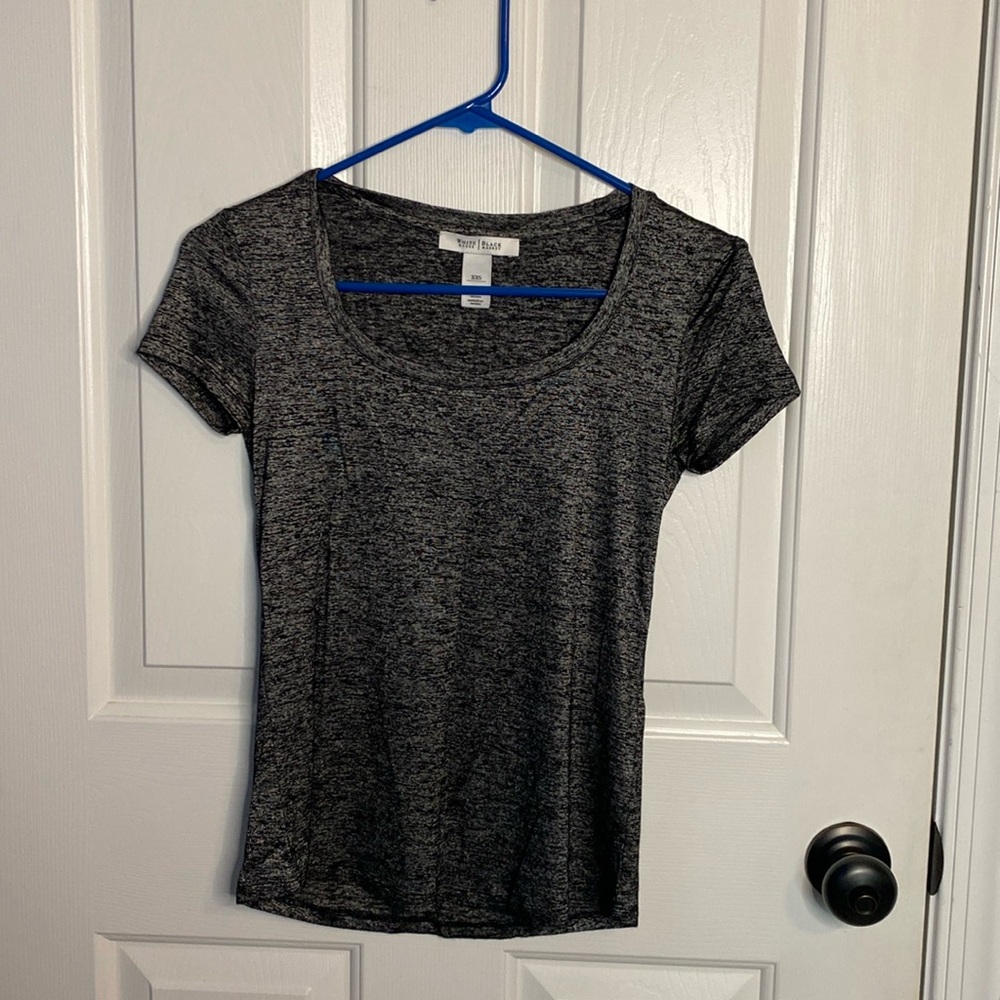 White House Black Market Shimmer Short Sleeve Tee
